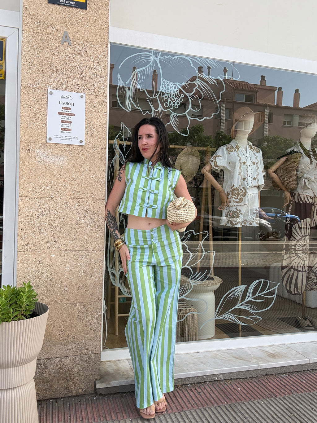 Conjunto rayas alamares