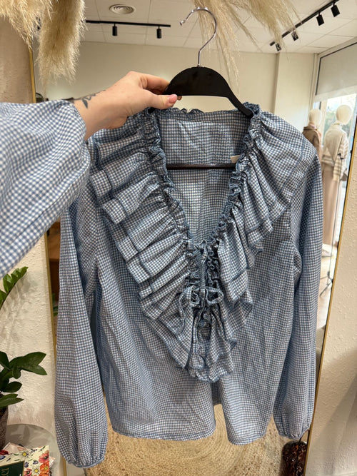 Blusa Volantes Vichy
