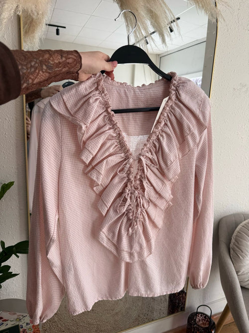 Blusa Volante Rosa