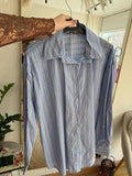 Camisa Rayas Botón Trasero