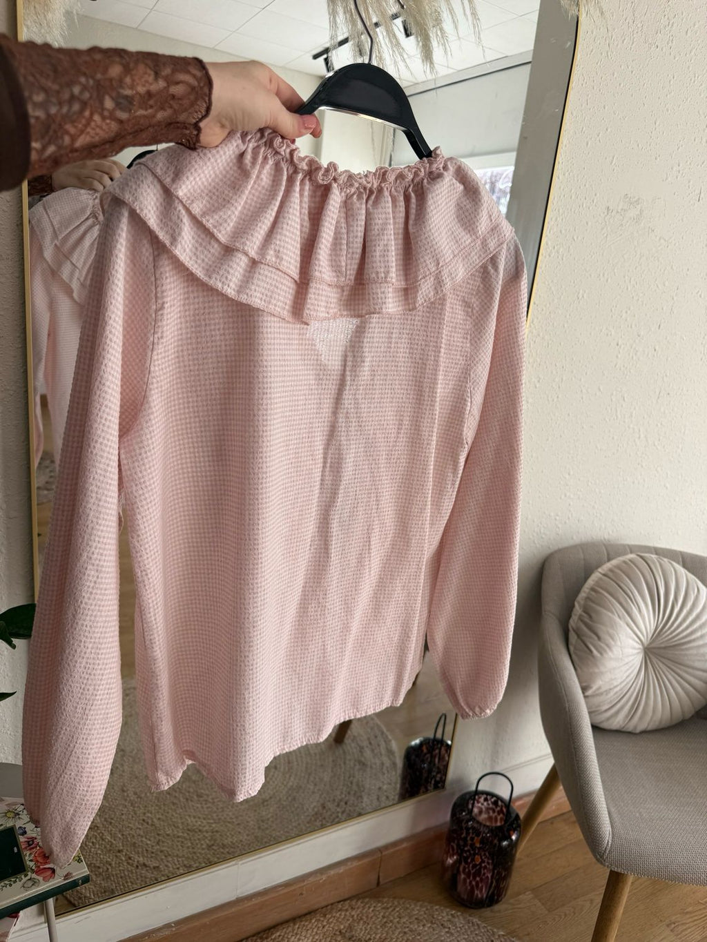 Blusa Volante Rosa