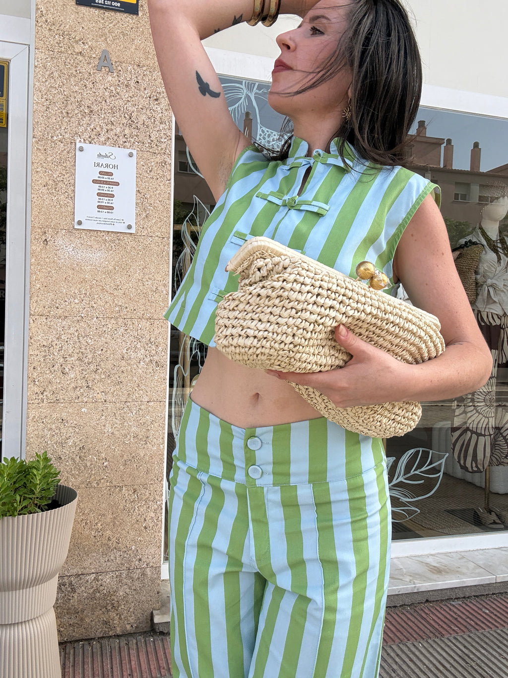 Conjunto rayas alamares