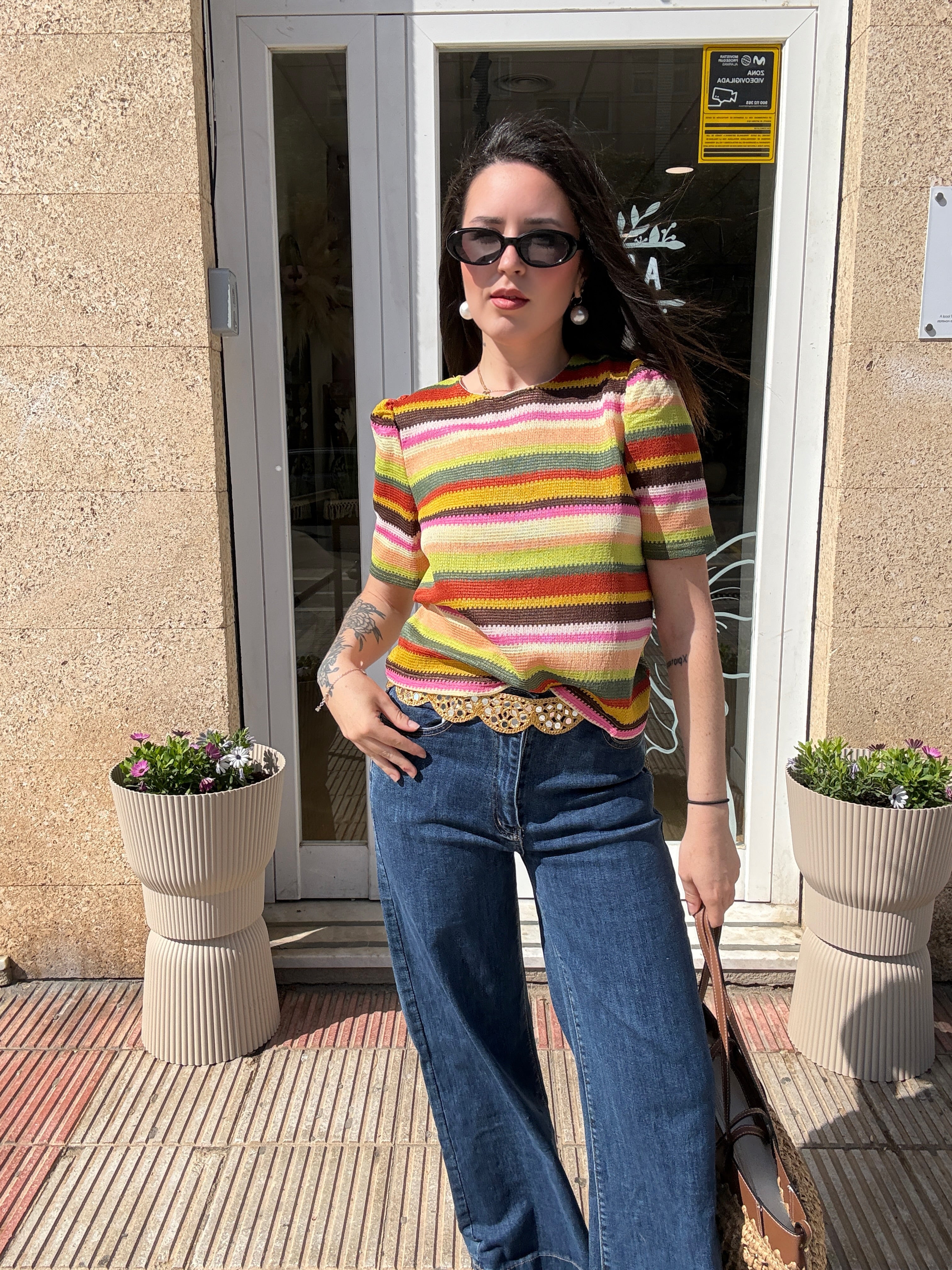 Camiseta multicolor