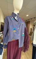 Camisa cuadros bordada